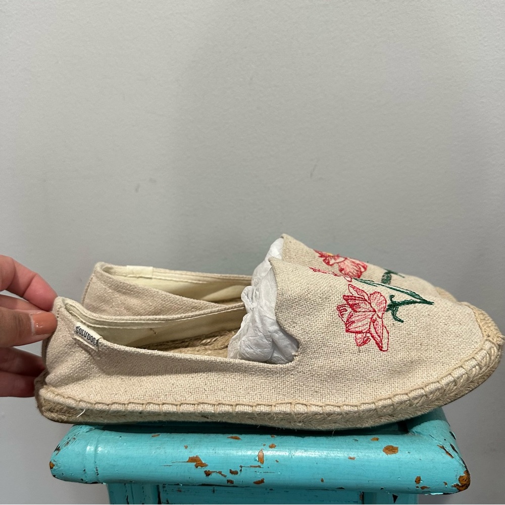 Soludos Floral Espadrilles Size 10 - Picture 3 of 10